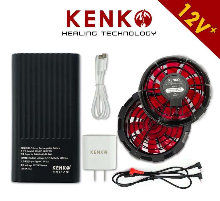 Bộ phụ kiện gồm Quạt không chổi than + Pin + Sạc + Dây cáp 12V