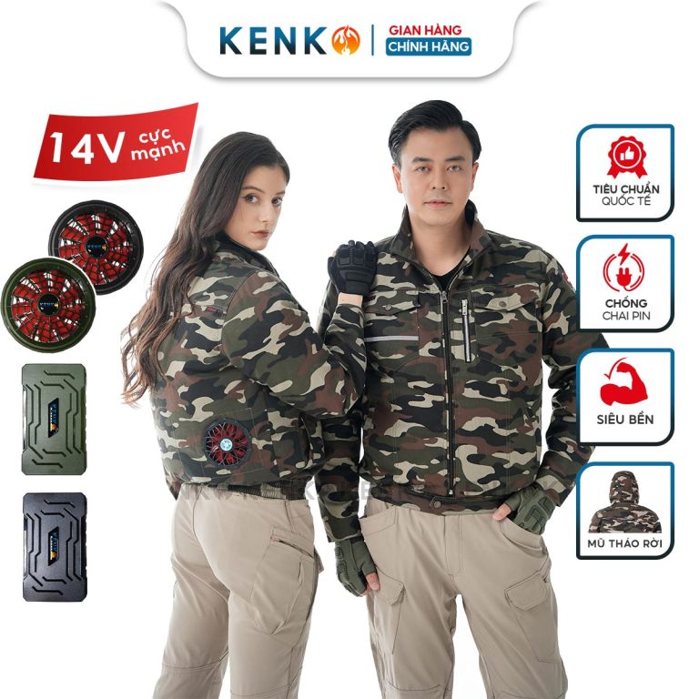 [SALE OFF] Áo điều hoà KENKO dài tay chất liệu vải cotton màu rằn ri model SM23
