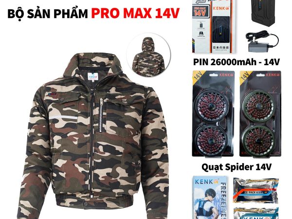 Áo điều hòa kenko răn ri dài tay pin 26000mAh