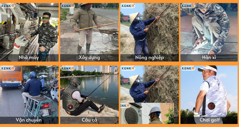 Áo KenKo được sử dụng trong nhiều ngành nghề