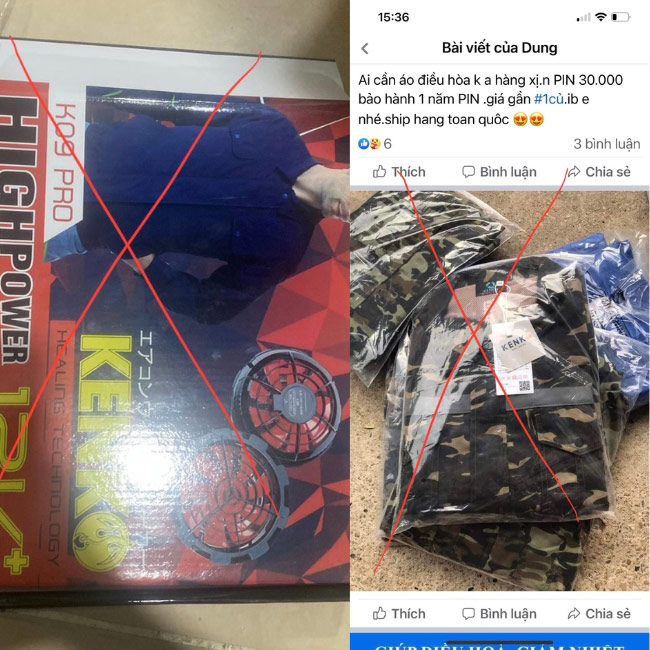 Áo KENKO hàng giả có tem in hoặc dán không đều, logo mờ nhạt, bo viền bên trong áo sơ sài Áo KENKO hàng giả có tem in hoặc dán không đều, logo mờ nhạt, bo viền bên trong áo sơ sài