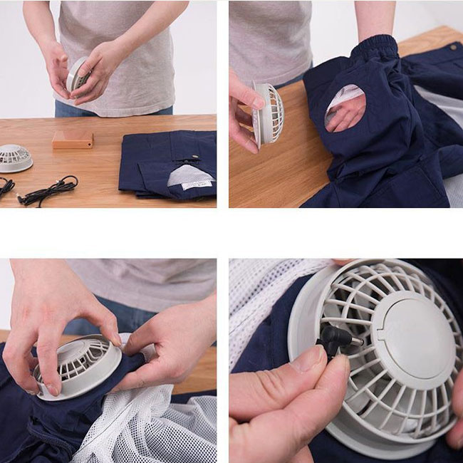 Hướng dẫn cách gắn quạt vào áo điều hòa Taki