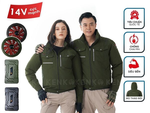 Áo điều hoà KENKO màu xanh rêu