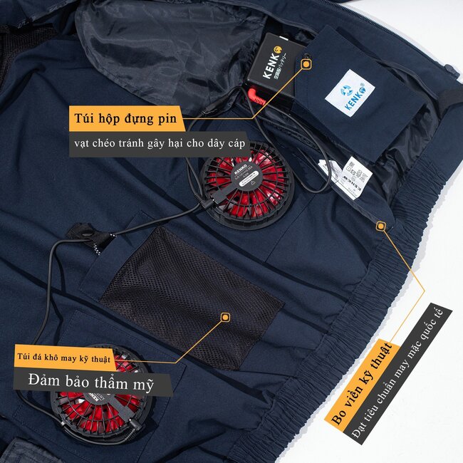 Bên trong áo điều hòa câu cá 