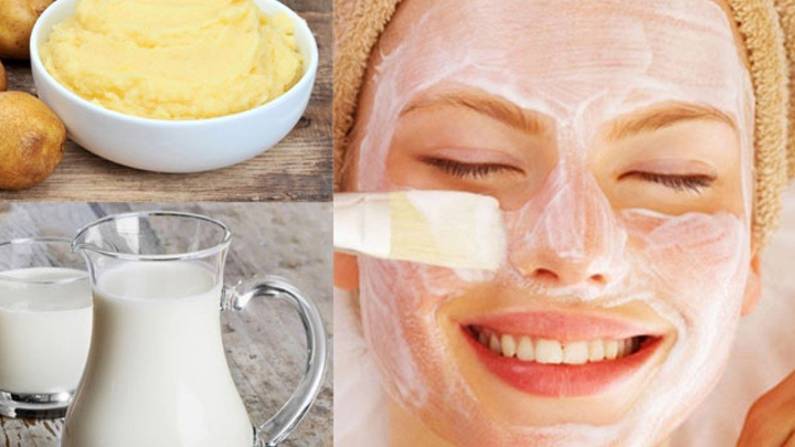 Khoai tây và sữa tươi có chứa enzyme và axit lactic giúp loại bỏ tế bào chết, làm mờ vết thâm và cải thiện độ đàn hồi của da