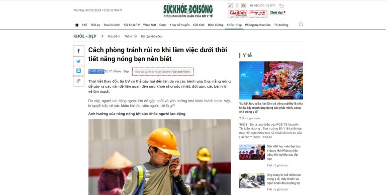 Kenko trên báo Sức Khoẻ Đời Sống
