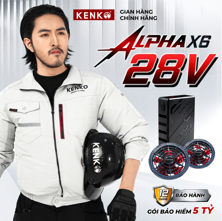 Áo điều hoà KENKO dài tay chất liệu vải taslan màu ghi trượt nước-SM24