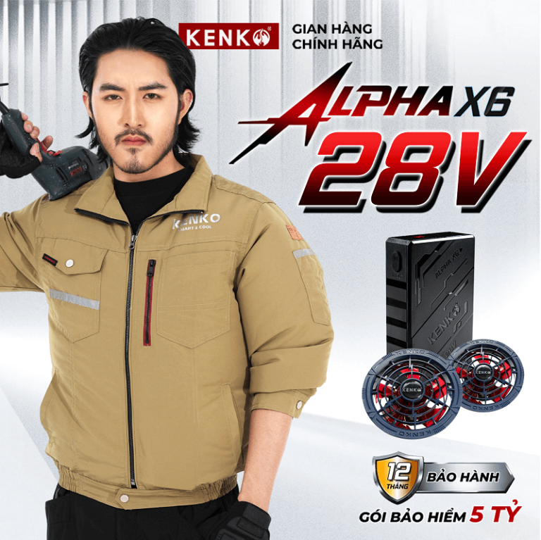 Áo điều hoà KENKO dài tay chất liệu vải taslan màu be trượt nước-SM24