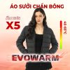 Áo sưởi ấm KENKO EVOWARM kháng mưa tuyết tuyệt đối, siêu nhẹ, siêu ấm sưởi 65 độ [MÀU ĐEN]