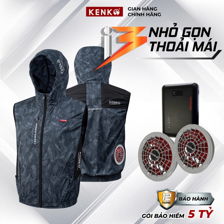 Áo điều hoà KENKO ASAWIND kiểu dáng gile màu xanh than