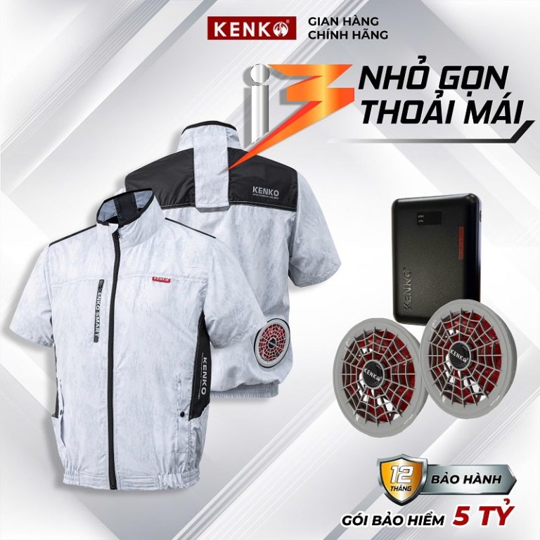 Áo điều hoà KENKO ASAWIND kiểu dáng cộc tay màu ghi