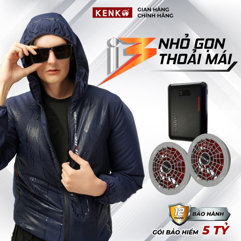 Áo điều hoà chống nắng KENKO Himavat thiết kế thời trang chống nước thoáng khí màu Navy