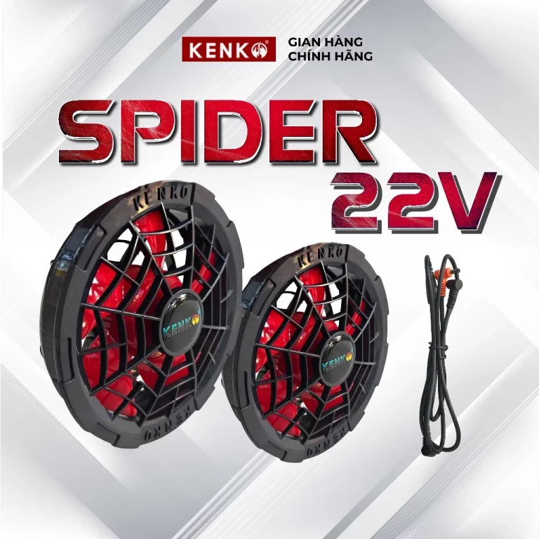 [SALE OFF] Quạt Spider 22V 5 cánh KENKO kèm dây cáp, động cơ không chổi than tương thích pin 19V/22V
