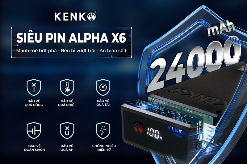 Pin áo điều hoà KENKO ALPHA X6 28V 24.000mAh