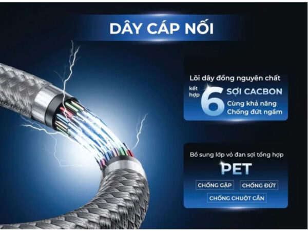[SALE OFF] Dây cáp áo điều hòa nối quạt và pin KENKO 22v/14v chống đứt ngầm - Ảnh 4