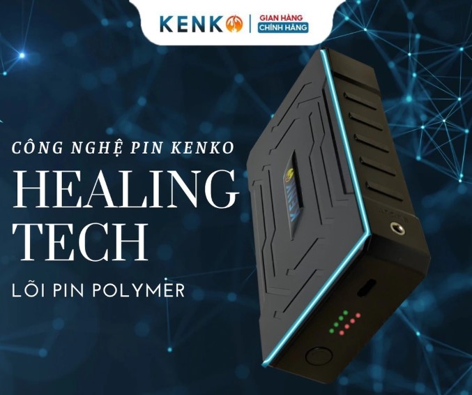 Pin Healing Tech và lõi POLYMER (Ảnh: Kenkovn).