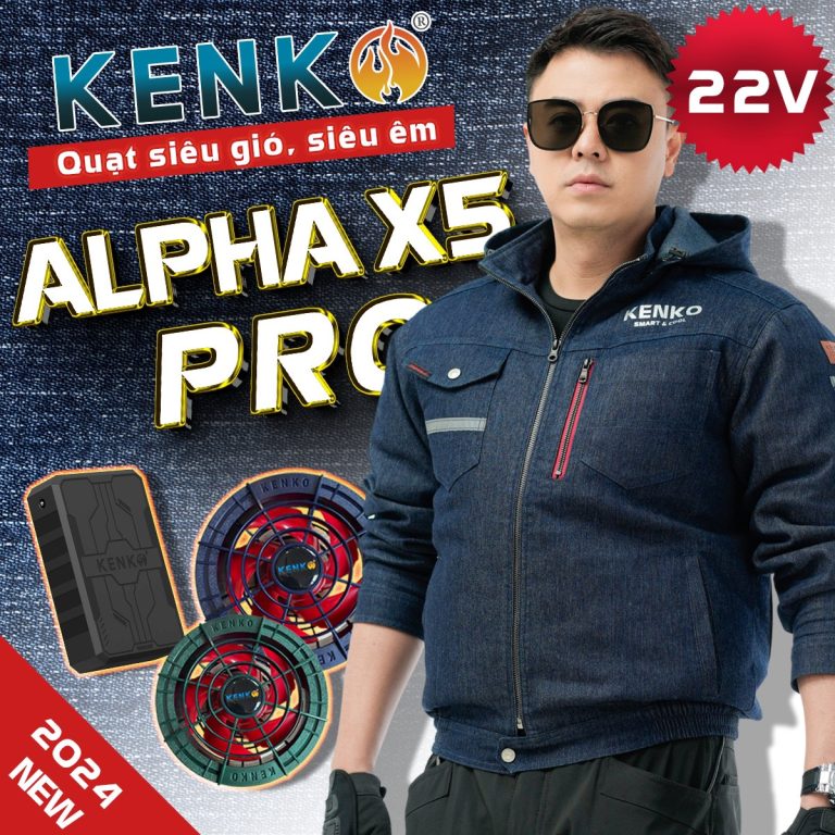 Áo điều hoà Kenko Alpha X5 Pro 22V màu denim 2024