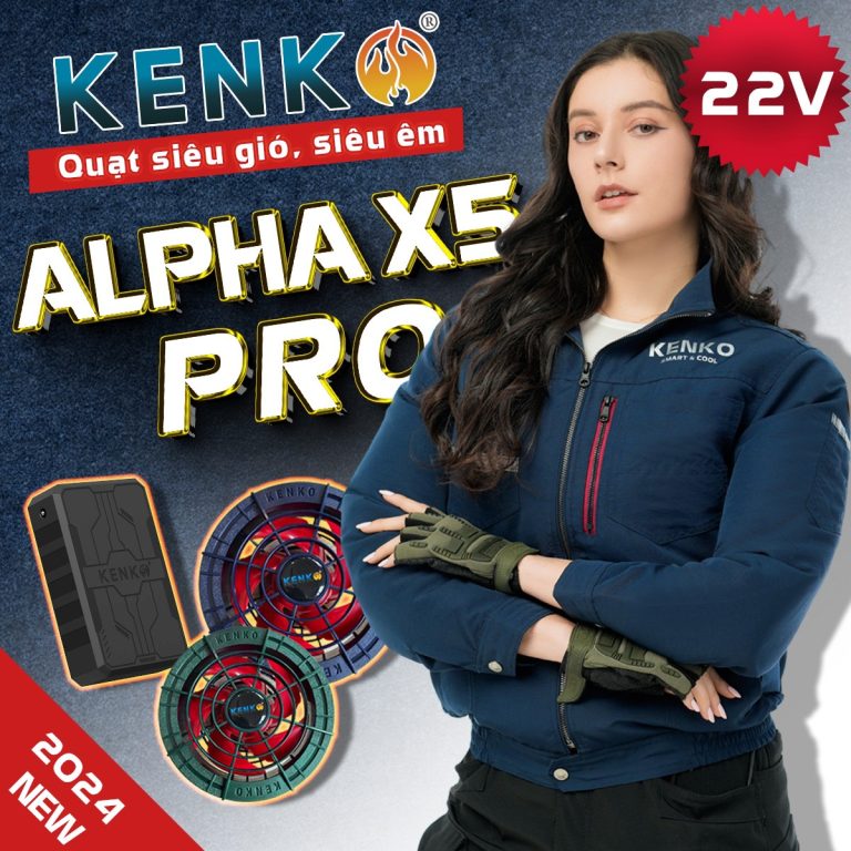 Áo điều hoà Kenko Alpha X5 Pro 22V màu xanh than 2024
