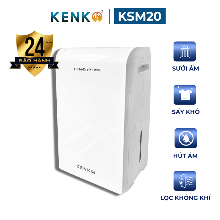 MÁY HÚT ẨM CAO CẤP KENKO KSM20 ĐA TÍNH NĂNG 20L, CHỐNG NƯỚC IPX4