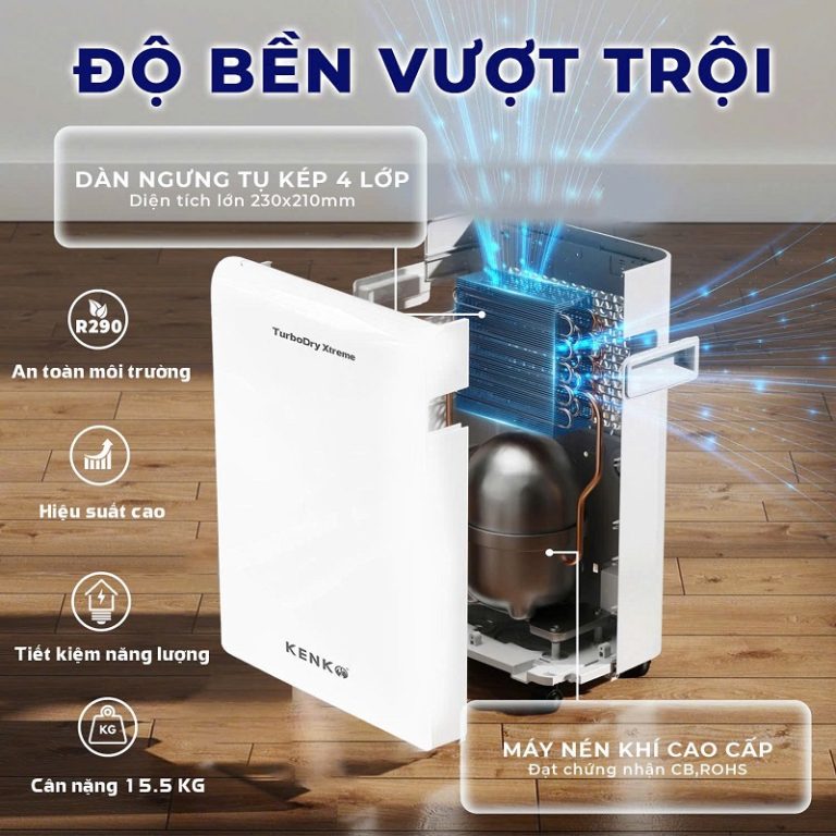 Sấy quần áo mùa mưa hiệu quả với máy hút ẩm Kenko KSM20